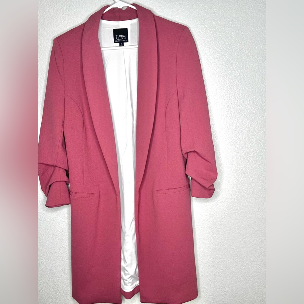 Olivia Open Front Blazer - Mauve